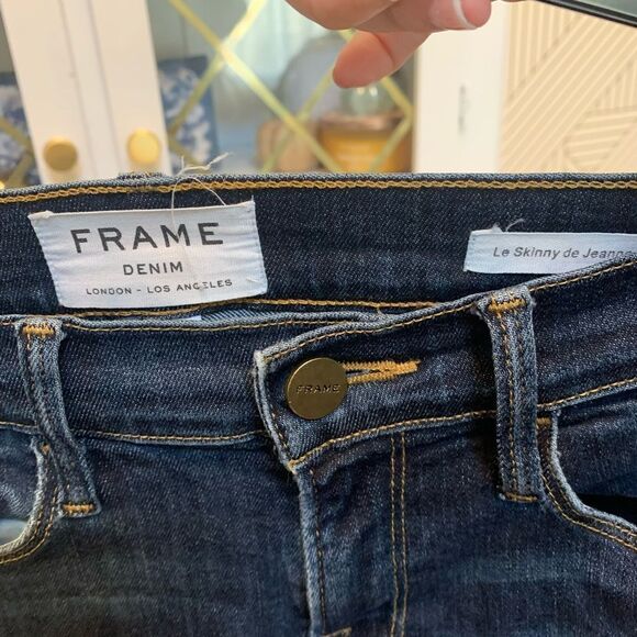 Frame Distressed Le Skinny De Jeanne Jeans - Picture 7 of 8